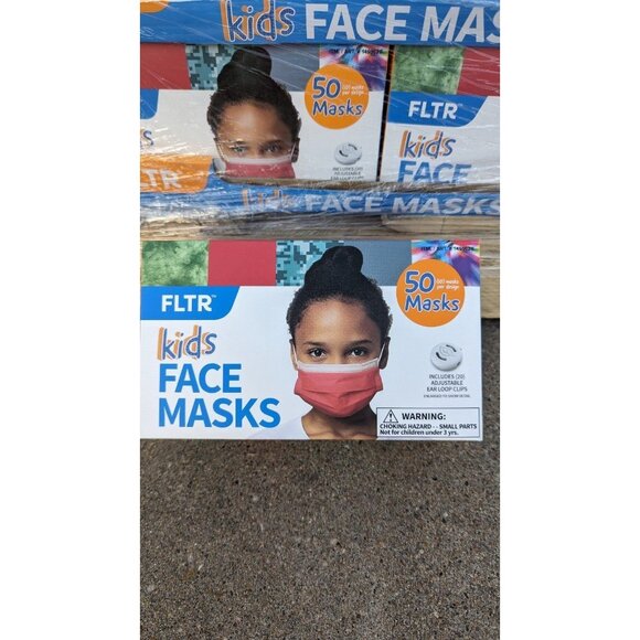 New! - FLTR Kids Face Mask  6 Boxes 300 Masks   FREE SHIPPING!!! - Picture 2 of 4